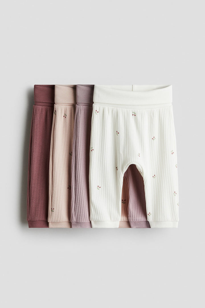 H&M 4-pack Ribbed Cotton Pants