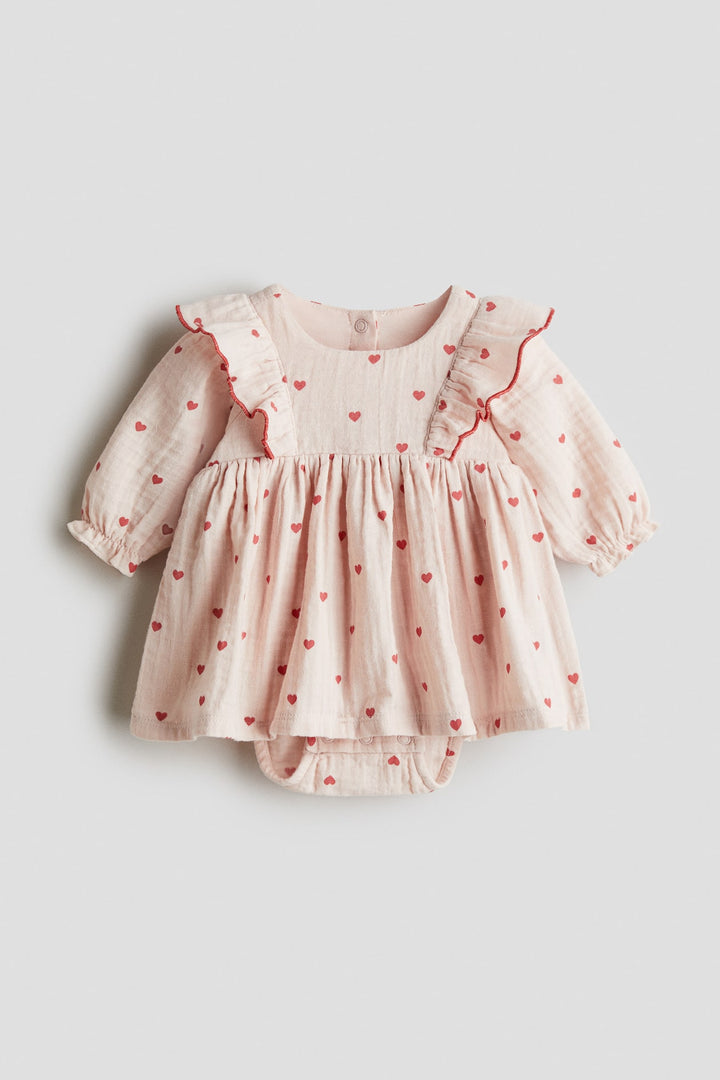 H&M Ruffle-Trimmed Bodysuit Dress