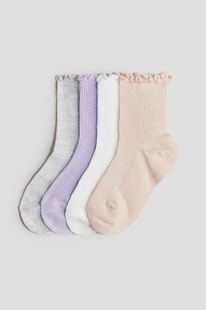 H&M 4-Pack Socks with Overlocked Trim