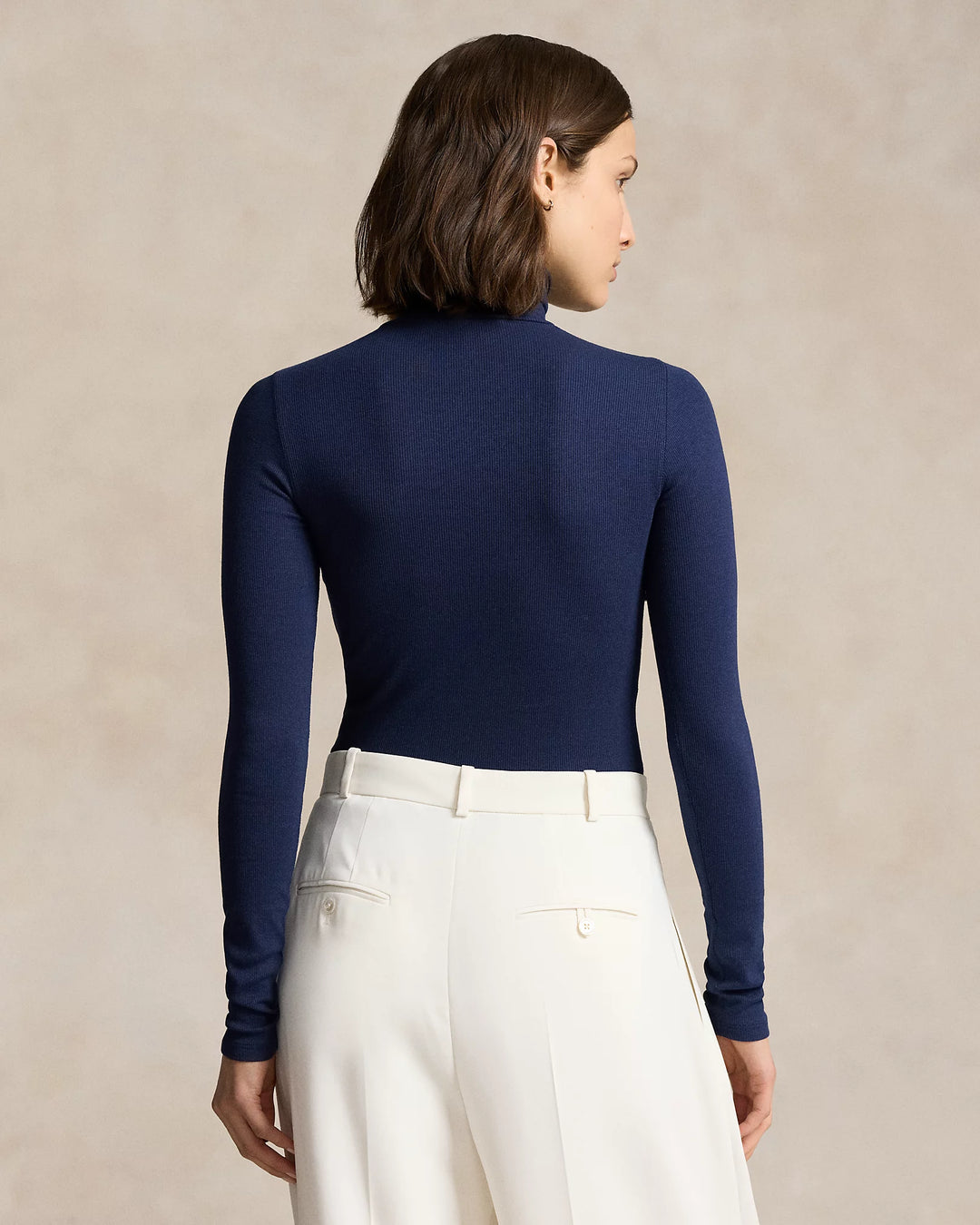 Ralph Lauren Stretch Ribbed Turtleneck