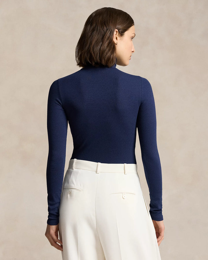 Ralph Lauren Stretch Ribbed Turtleneck