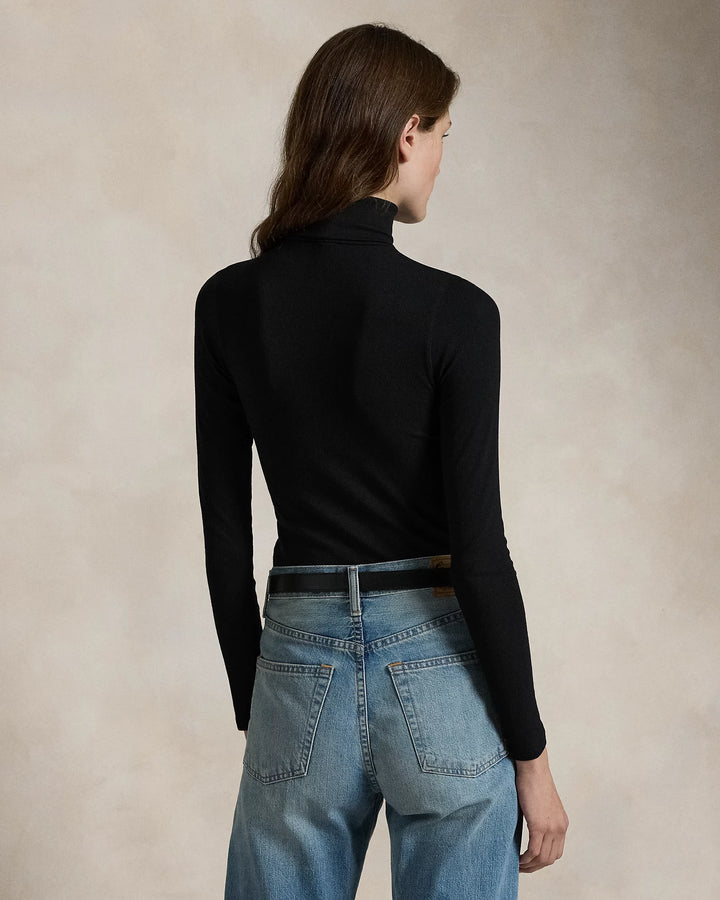 Ralph Lauren Stretch Ribbed Turtleneck