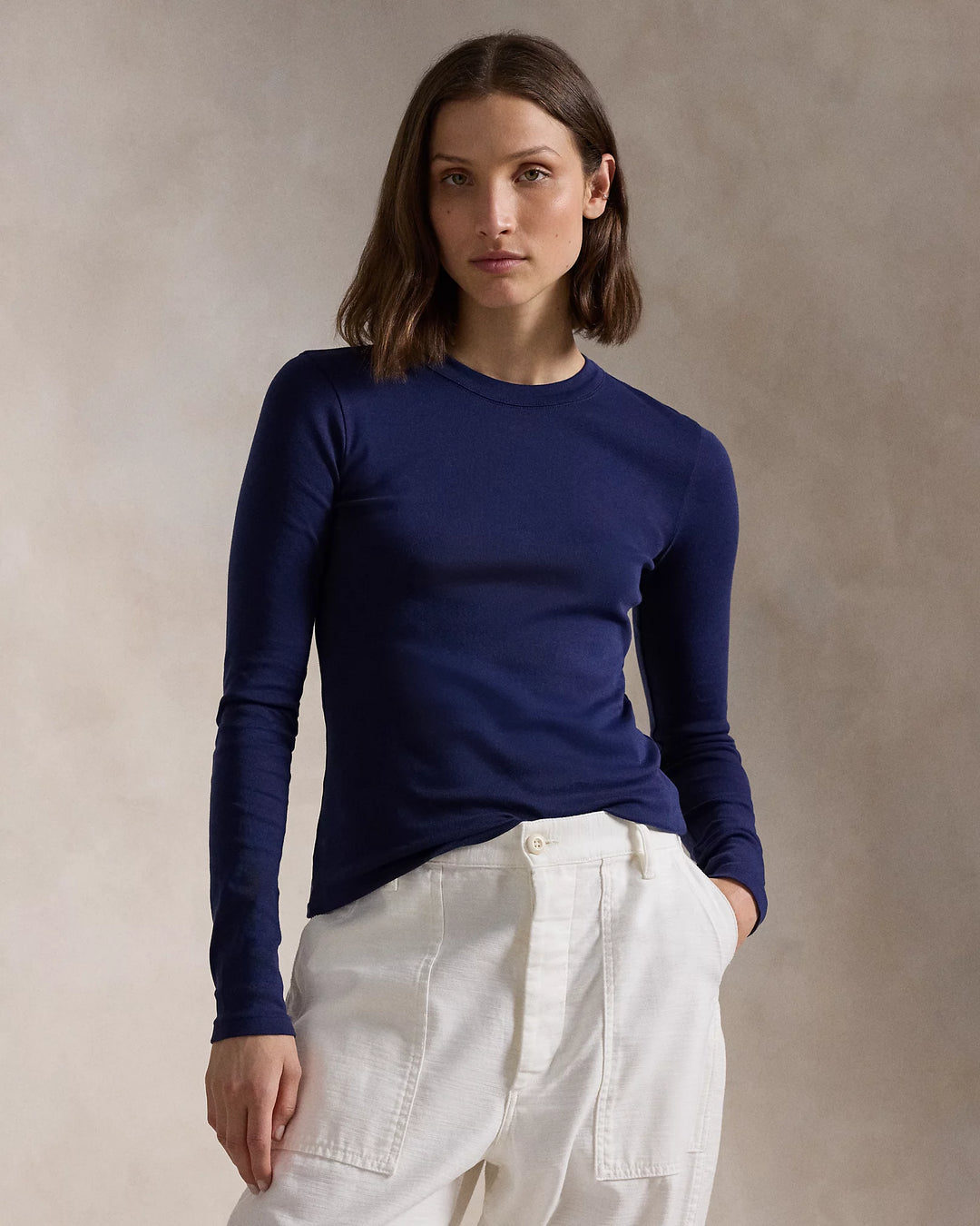 Ralph Lauren Slim Fit Cotton Long-Sleeve Tee