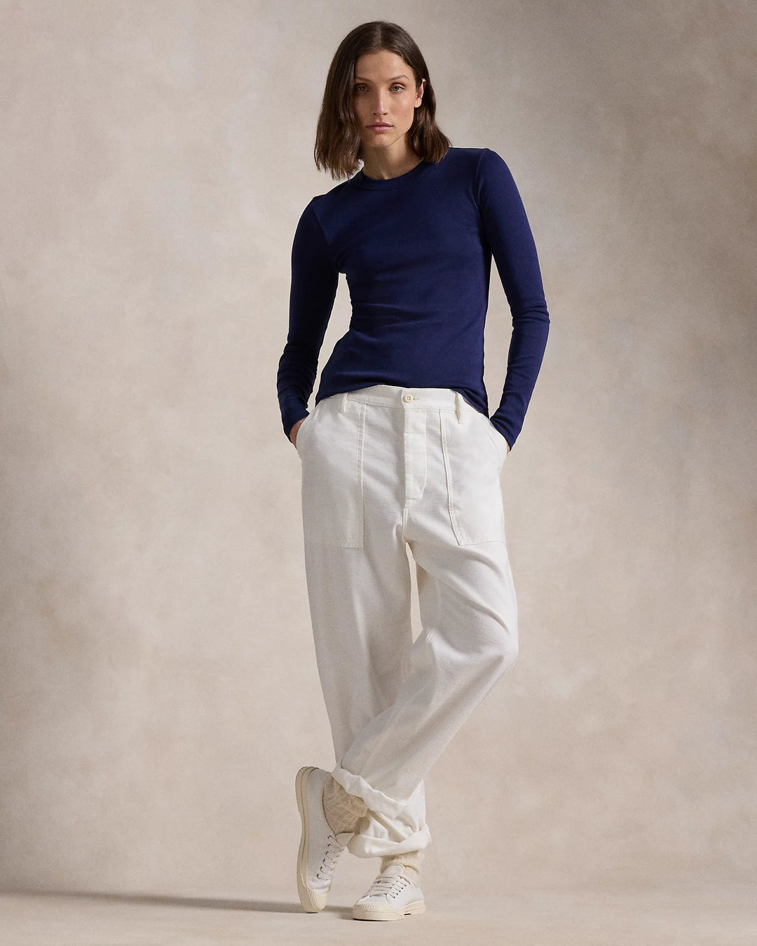Ralph Lauren Slim Fit Cotton Long-Sleeve Tee