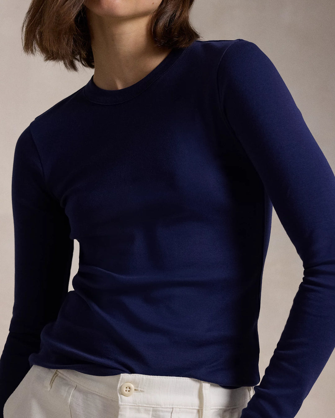 Ralph Lauren Slim Fit Cotton Long-Sleeve Tee