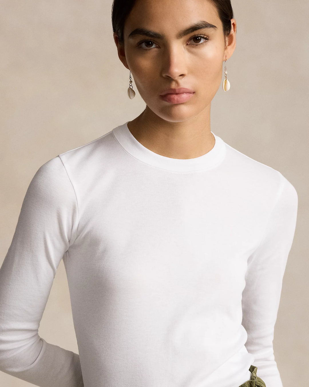 Ralph Lauren Slim Fit Cotton Long-Sleeve Tee