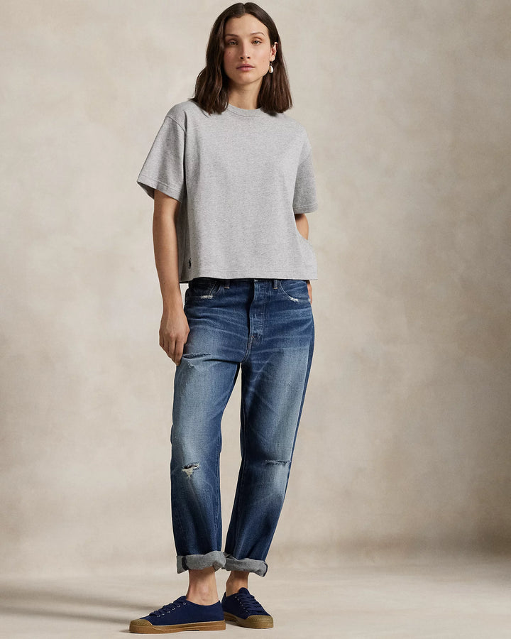 Ralph Lauren Relaxed Crop Fit Cotton Jersey Tee