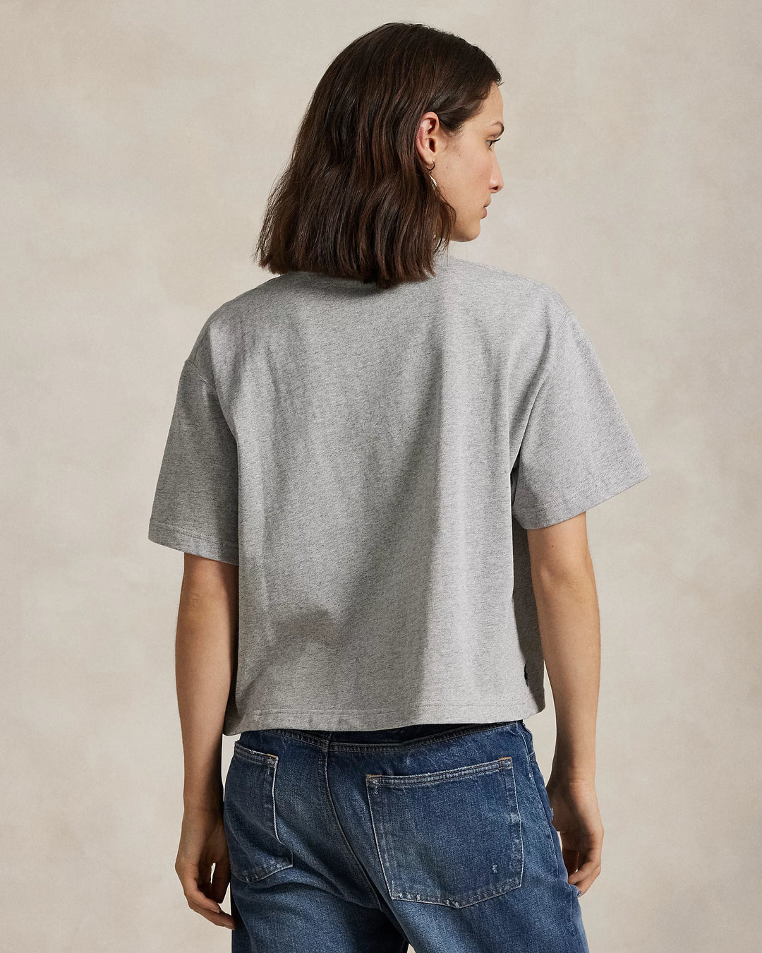 Ralph Lauren Relaxed Crop Fit Cotton Jersey Tee