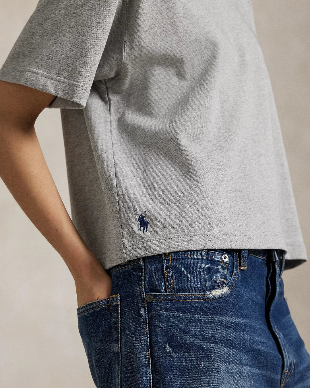 Ralph Lauren Relaxed Crop Fit Cotton Jersey Tee
