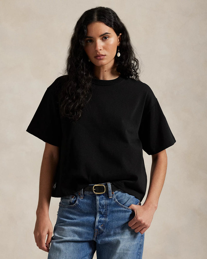 Ralph Lauren Relaxed Crop Fit Cotton Jersey Tee