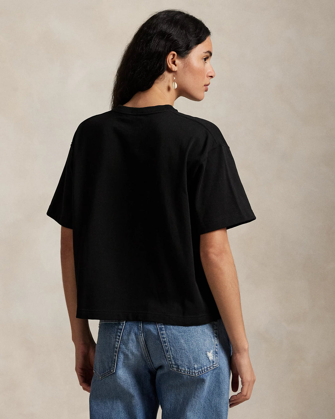 Ralph Lauren Relaxed Crop Fit Cotton Jersey Tee