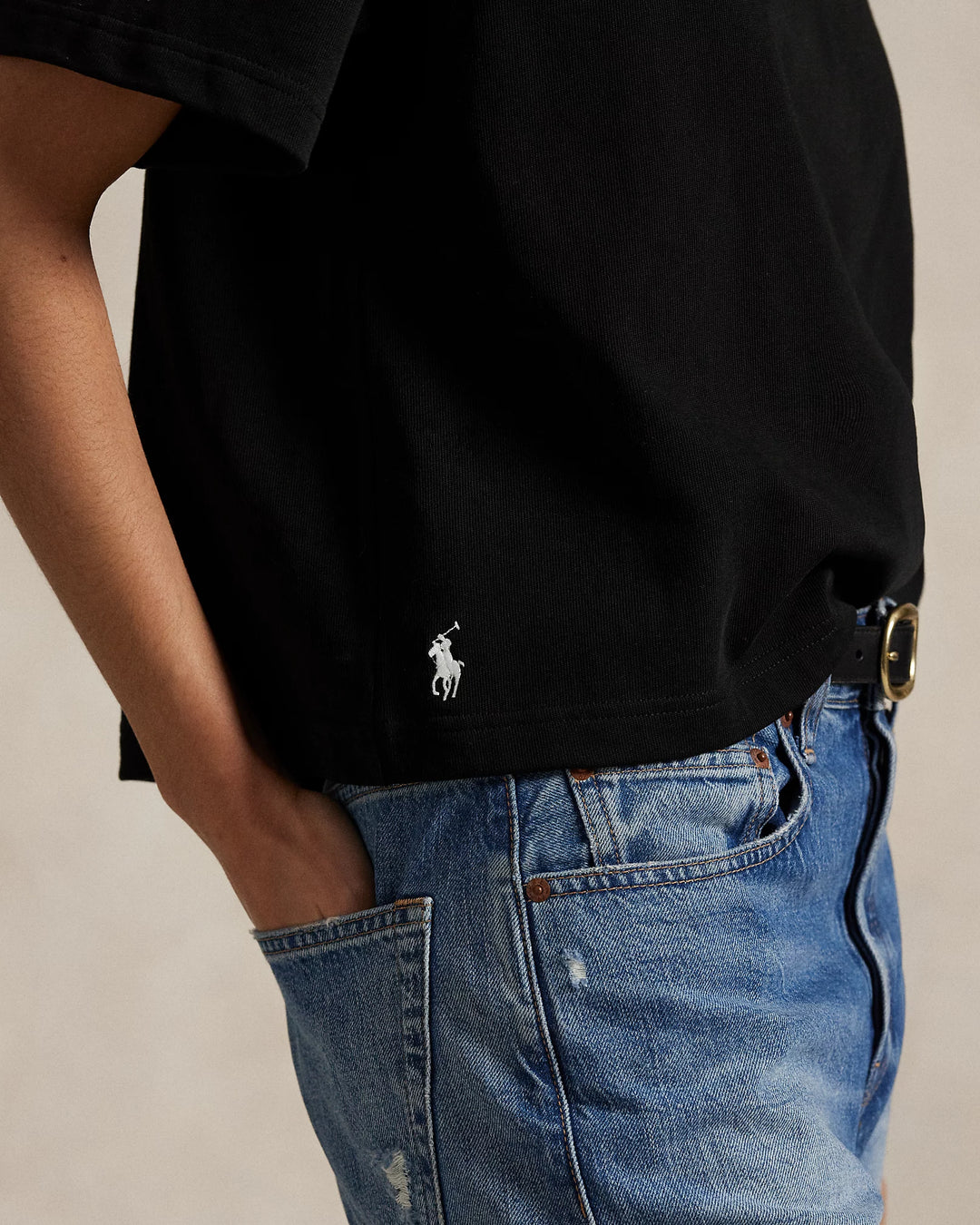 Ralph Lauren Relaxed Crop Fit Cotton Jersey Tee