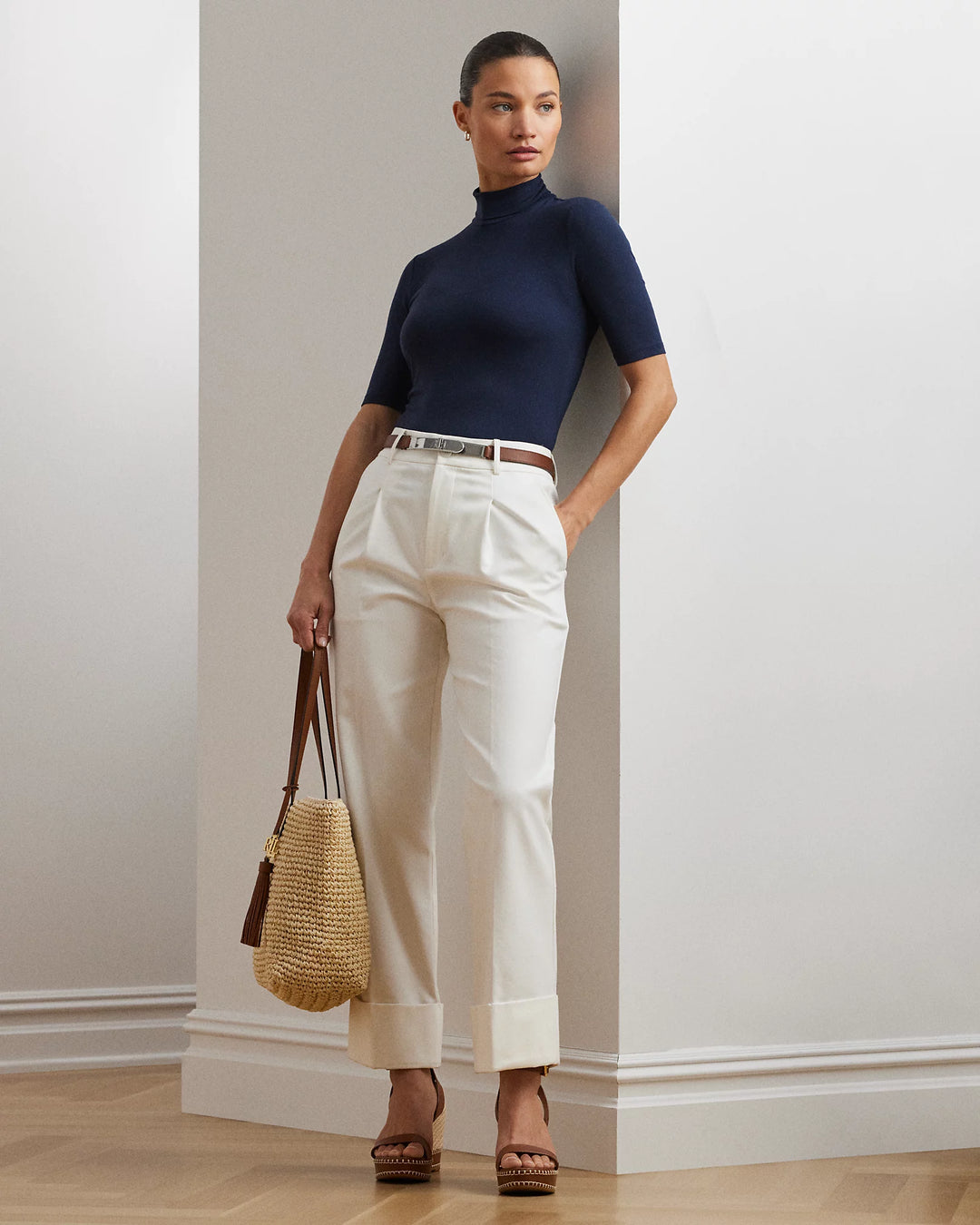 Ralph Lauren Jersey Turtleneck Top
