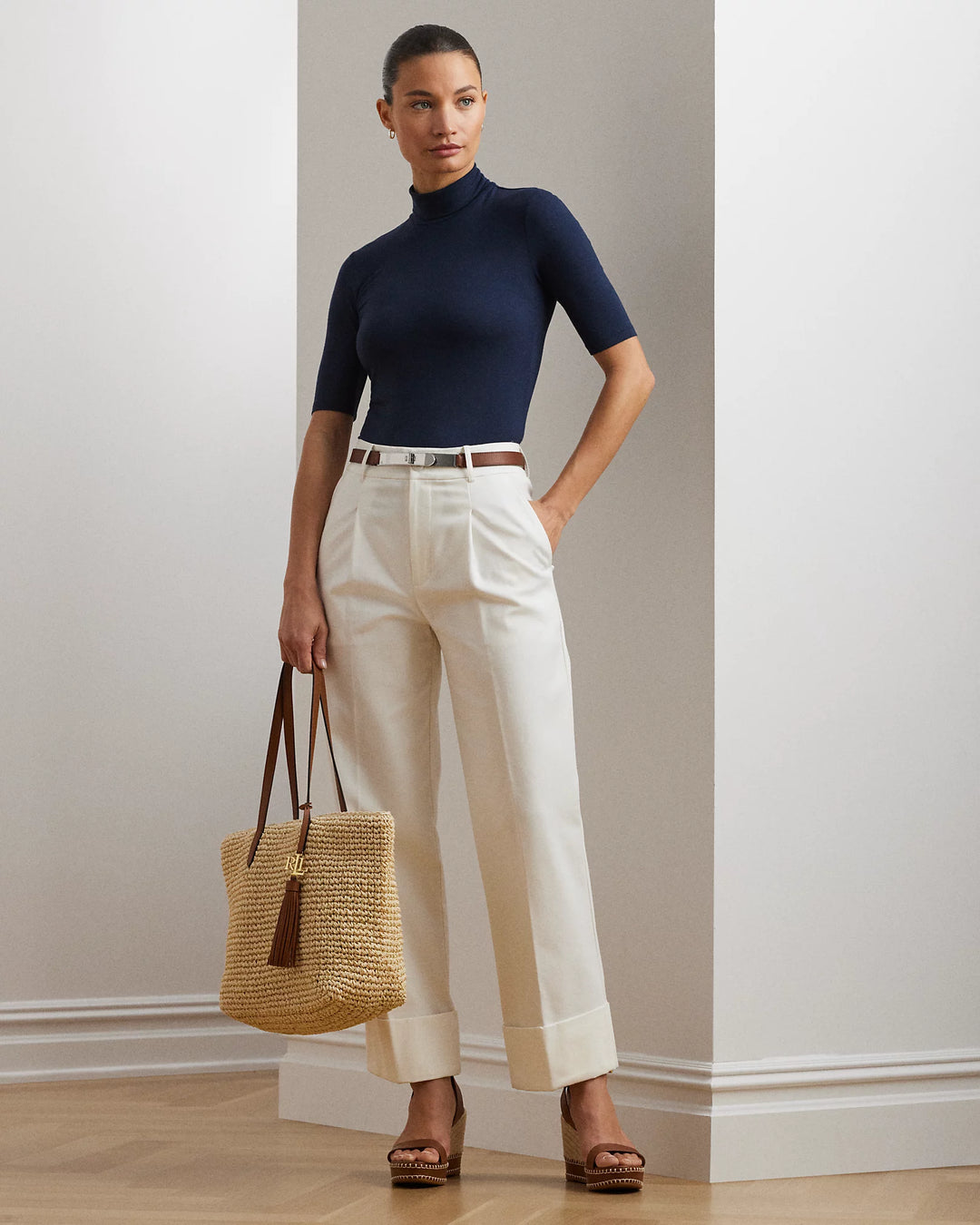 Ralph Lauren Jersey Turtleneck Top