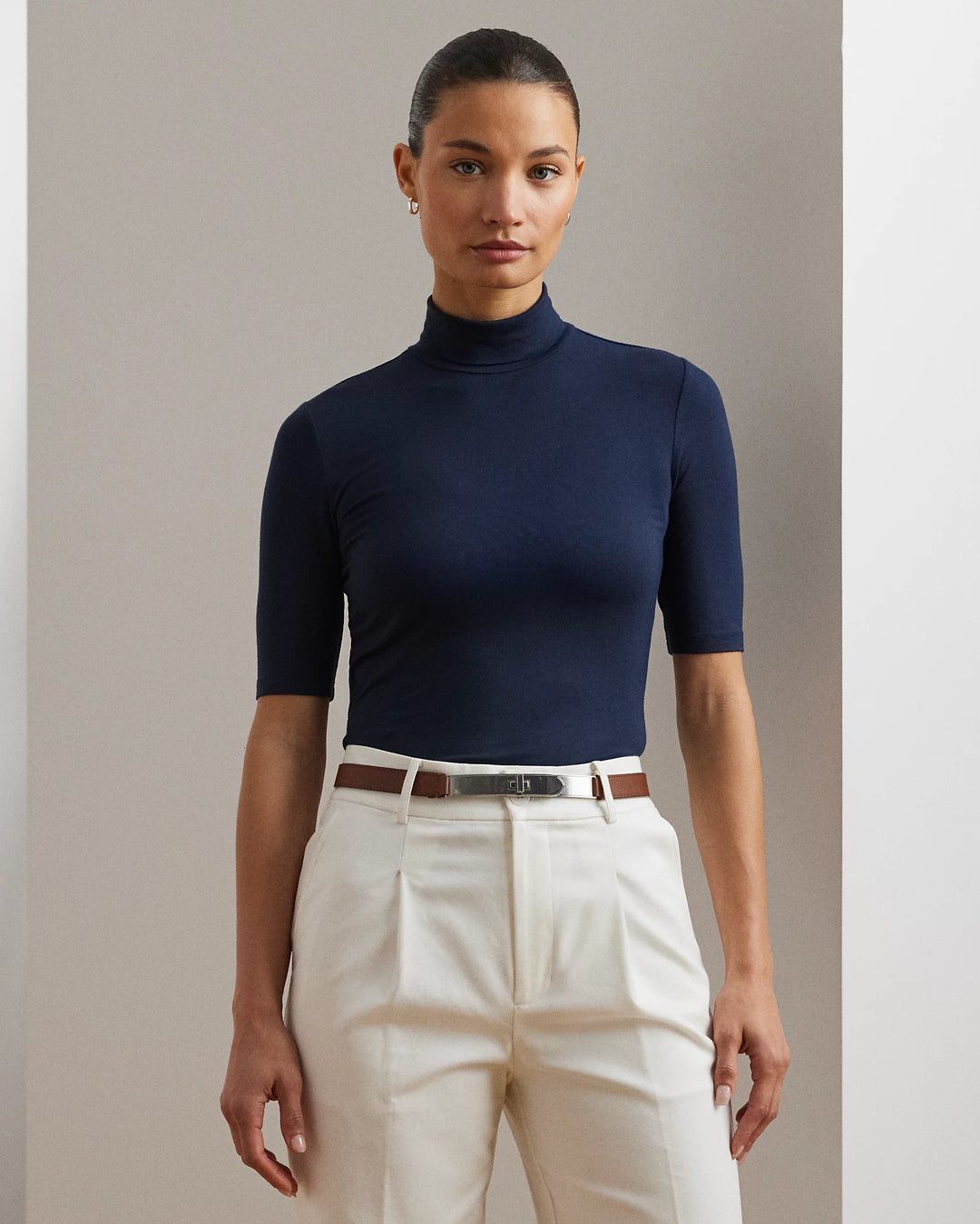 Ralph Lauren Jersey Turtleneck Top