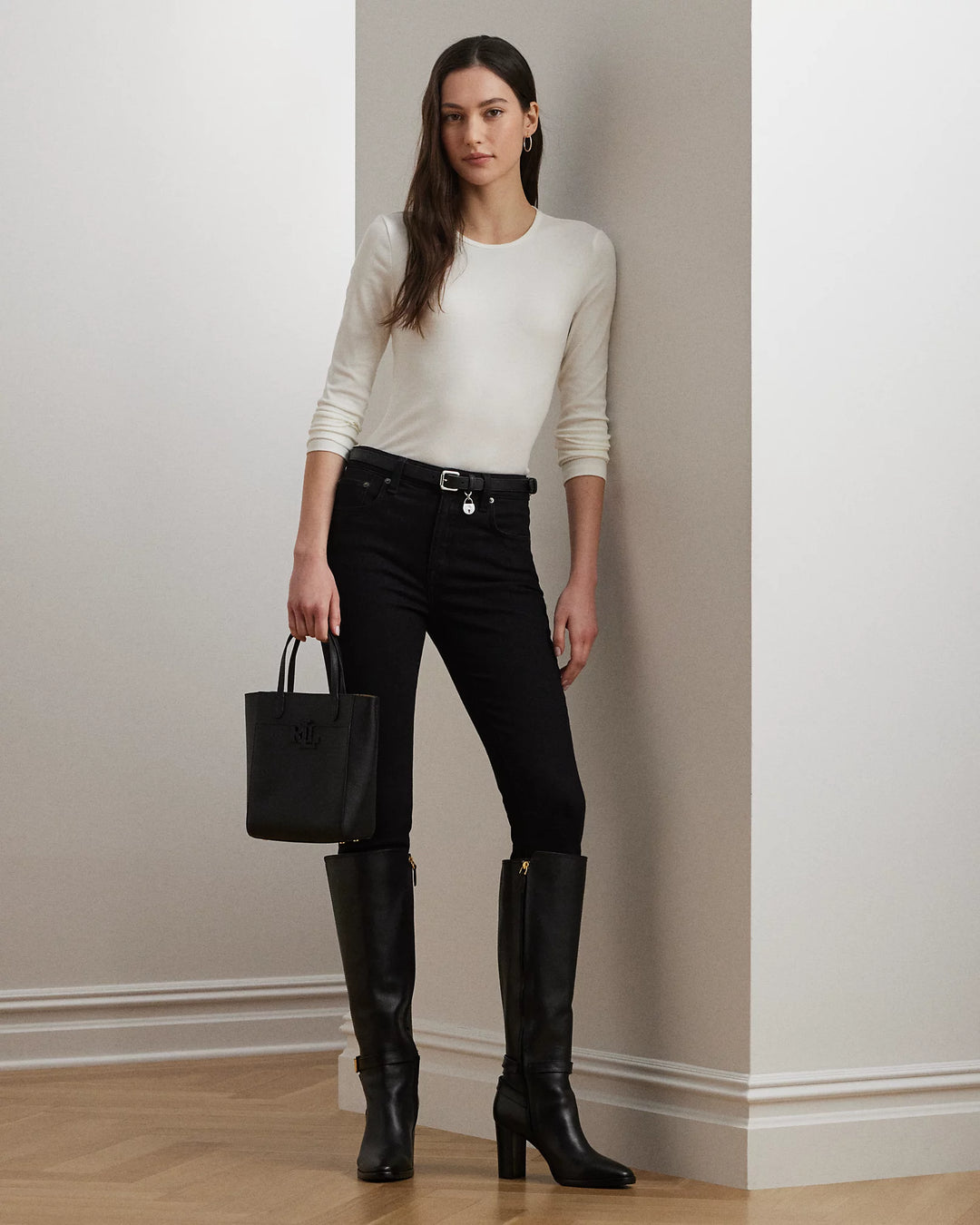 Ralph Lauren Cotton-Blend Long-Sleeve Top