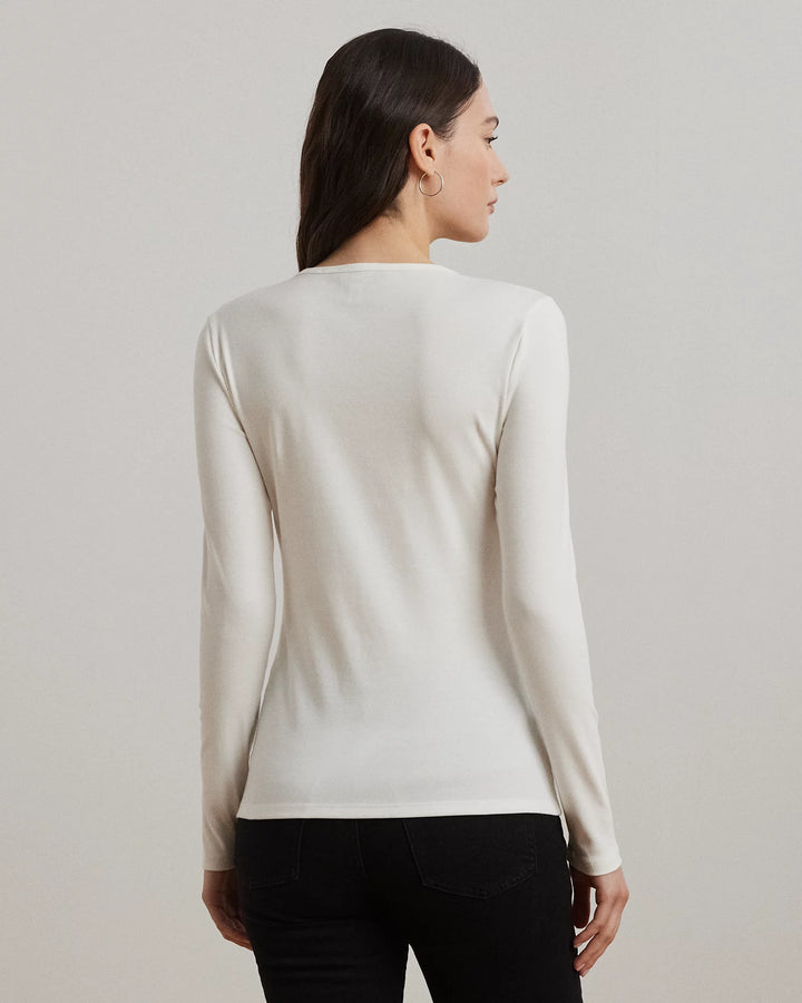 Ralph Lauren Cotton-Blend Long-Sleeve Top