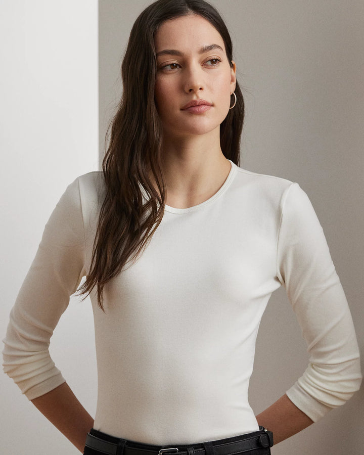Ralph Lauren Cotton-Blend Long-Sleeve Top