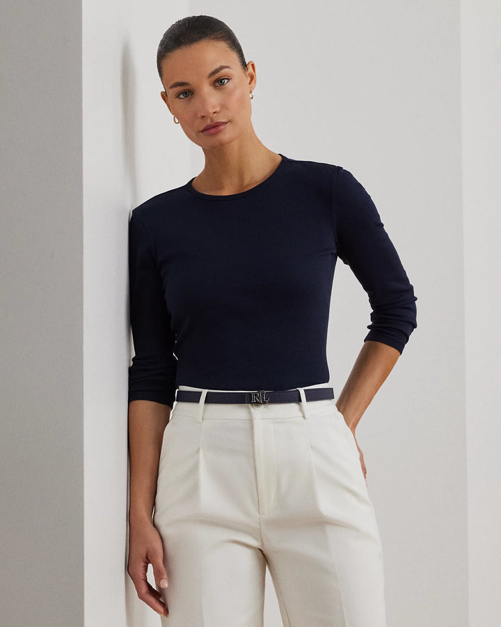 Ralph Lauren Cotton-Blend Long-Sleeve Top