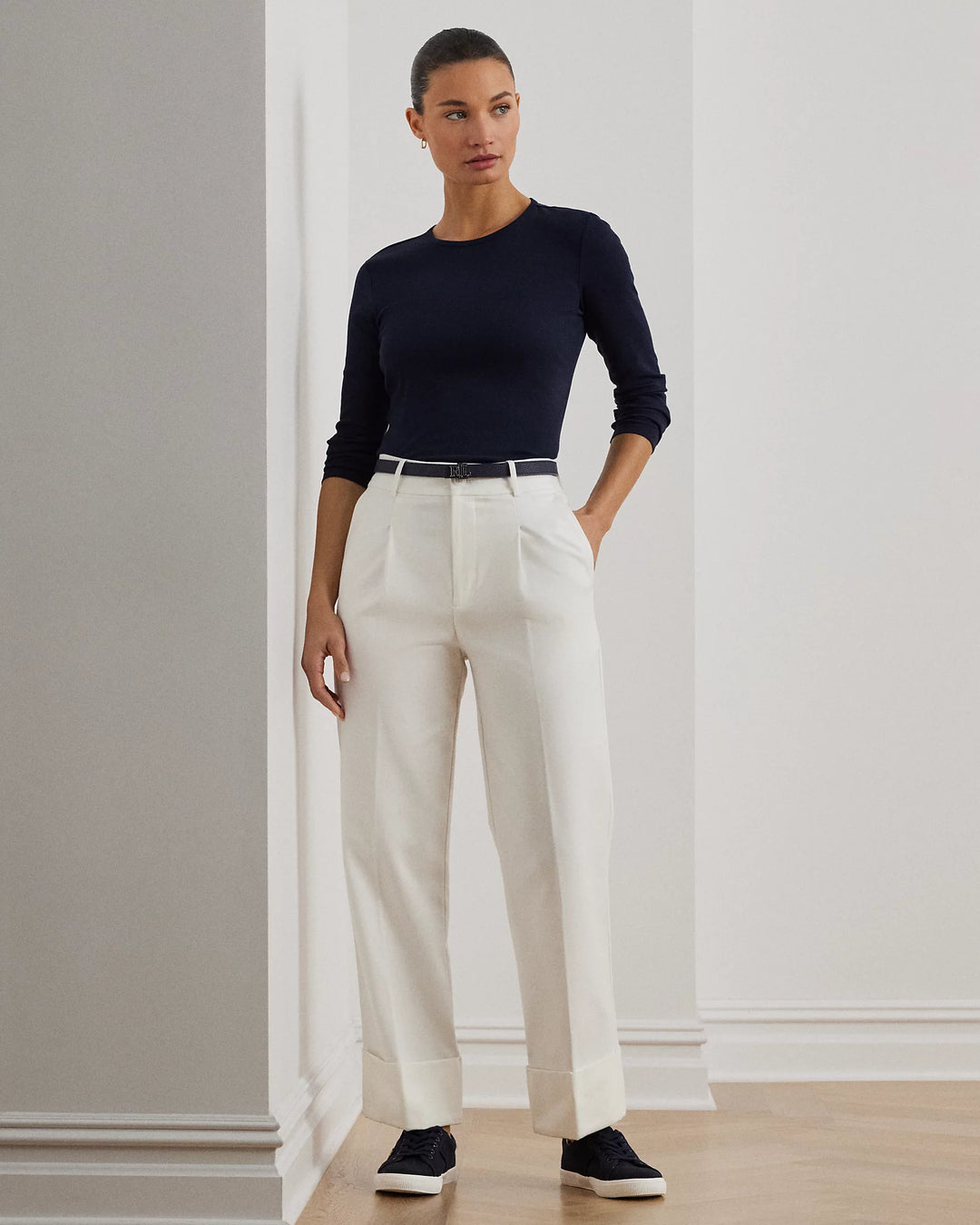 Ralph Lauren Cotton-Blend Long-Sleeve Top