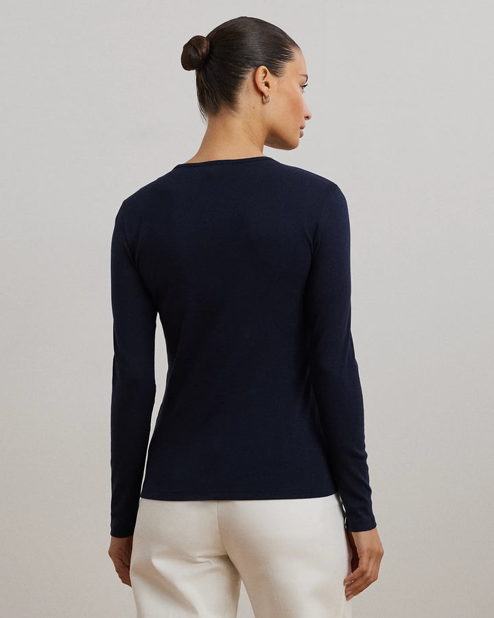 Ralph Lauren Cotton-Blend Long-Sleeve Top