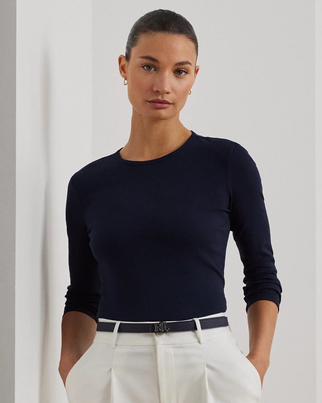 Ralph Lauren Cotton-Blend Long-Sleeve Top