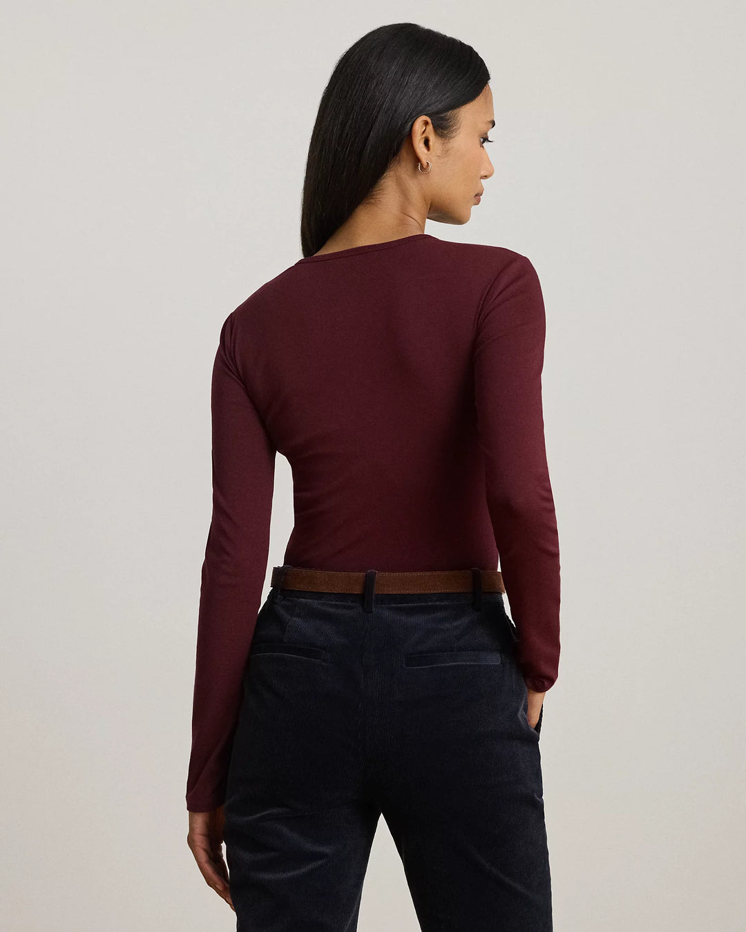 Ralph Lauren Cotton-Blend Long-Sleeve Top