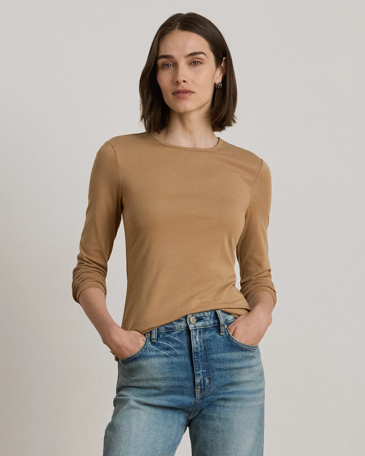 Ralph Lauren Cotton-Blend Long-Sleeve Top