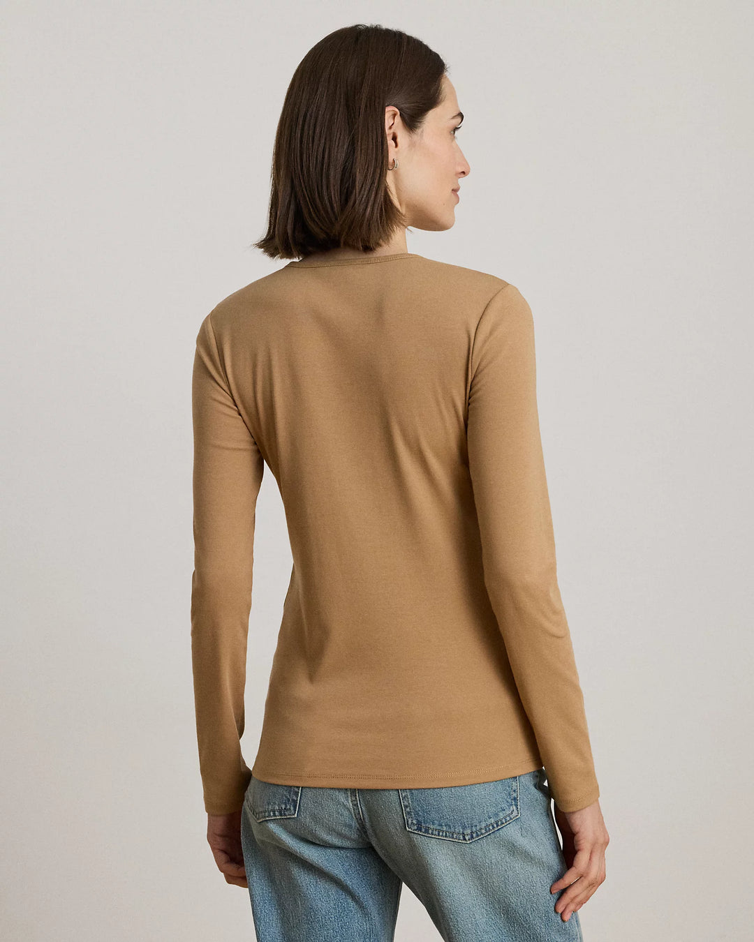 Ralph Lauren Cotton-Blend Long-Sleeve Top