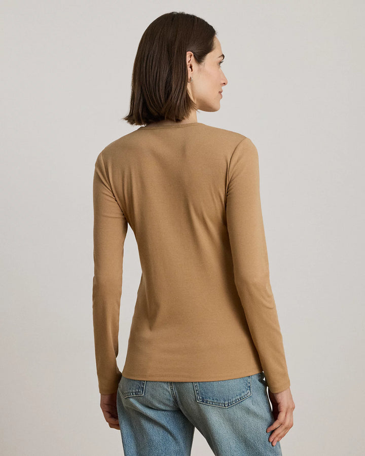 Ralph Lauren Cotton-Blend Long-Sleeve Top
