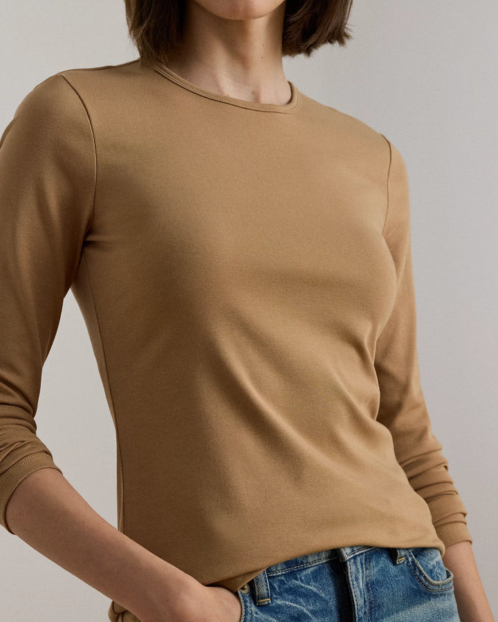 Ralph Lauren Cotton-Blend Long-Sleeve Top