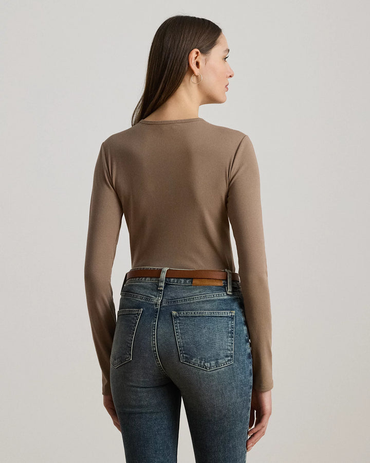 Ralph Lauren Cotton-Blend Long-Sleeve Top