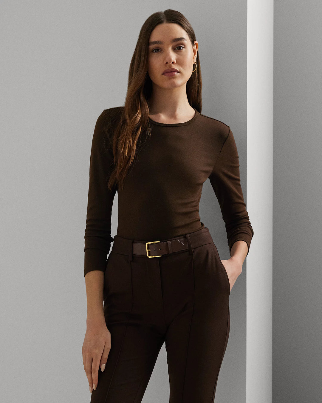 Ralph Lauren Cotton-Blend Long-Sleeve Top