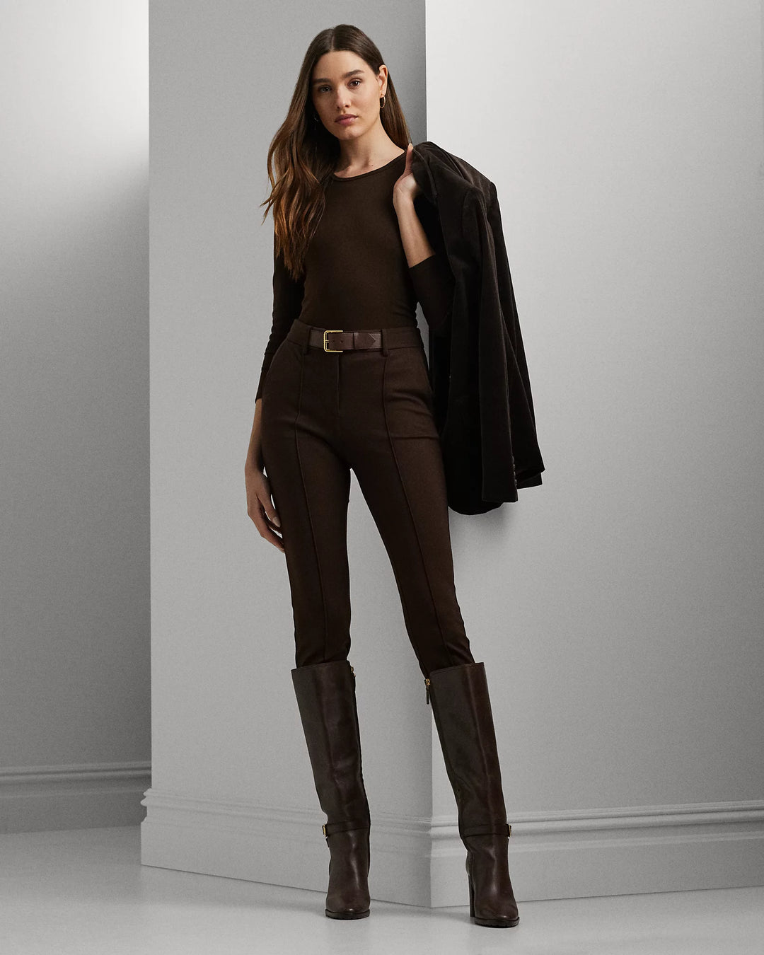 Ralph Lauren Cotton-Blend Long-Sleeve Top