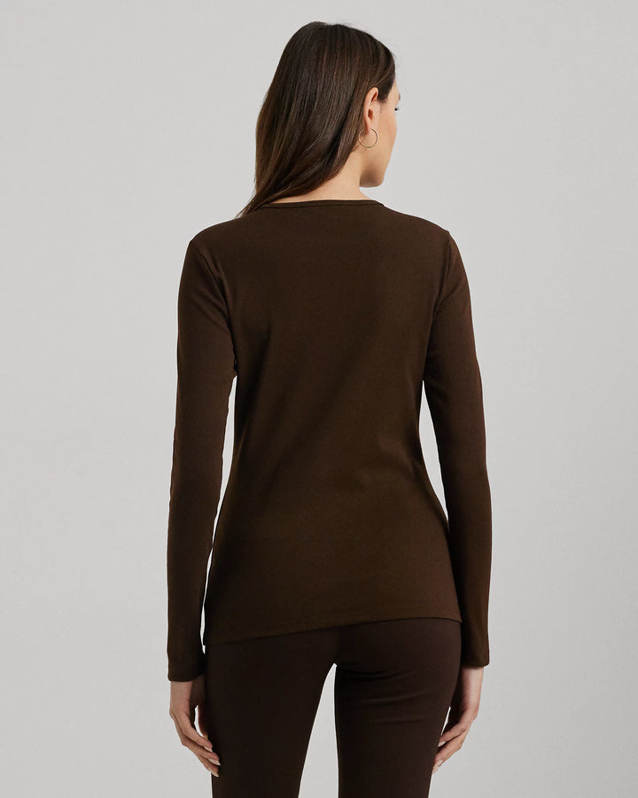 Ralph Lauren Cotton-Blend Long-Sleeve Top