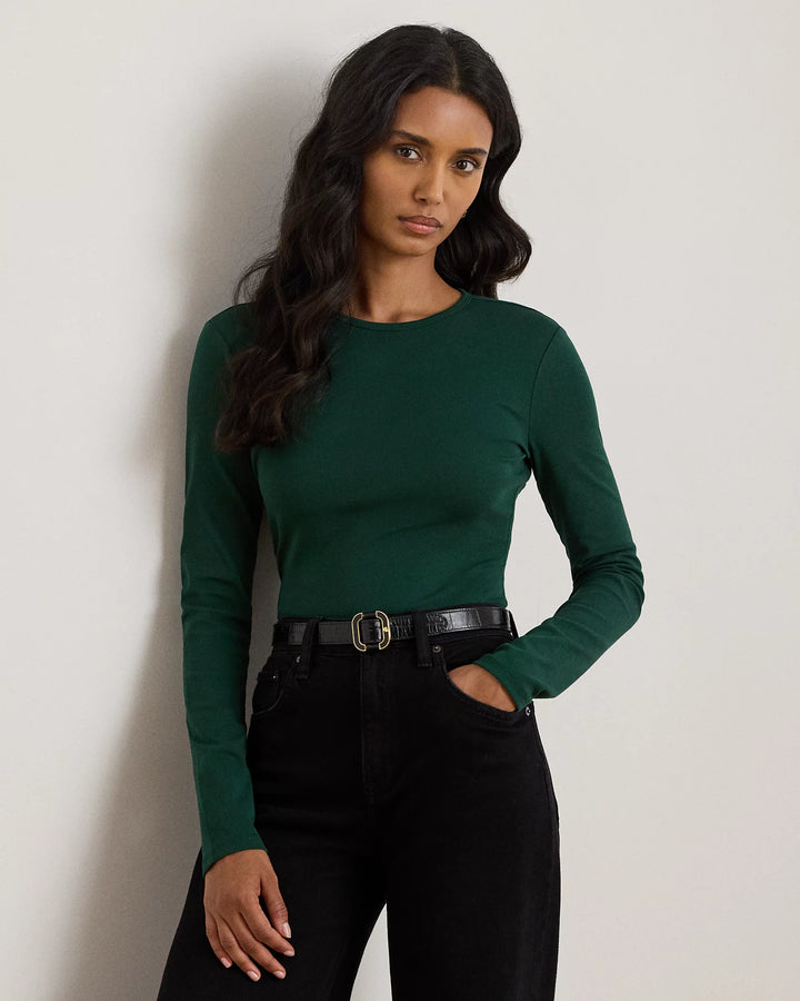 Ralph Lauren Cotton-Blend Long-Sleeve Top