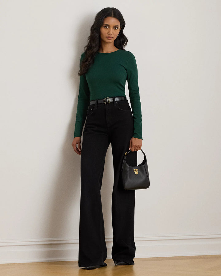 Ralph Lauren Cotton-Blend Long-Sleeve Top