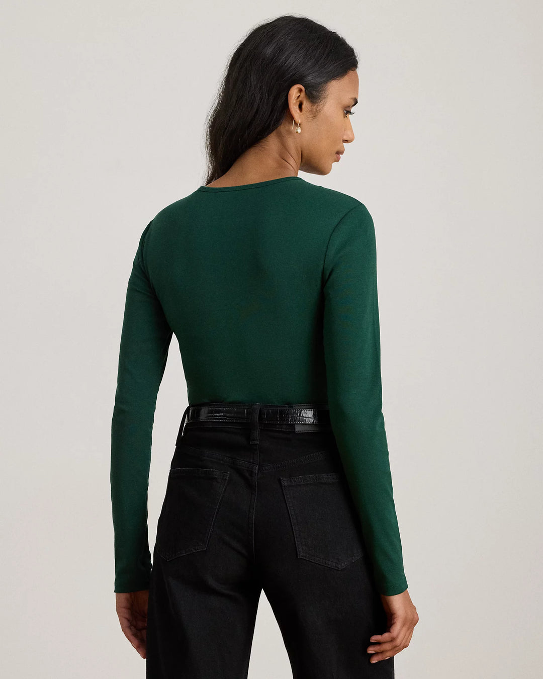 Ralph Lauren Cotton-Blend Long-Sleeve Top