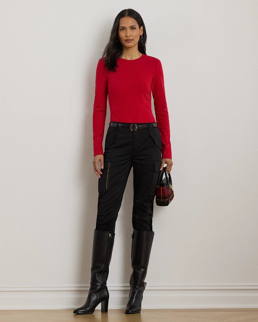 Ralph Lauren Cotton-Blend Long-Sleeve Top