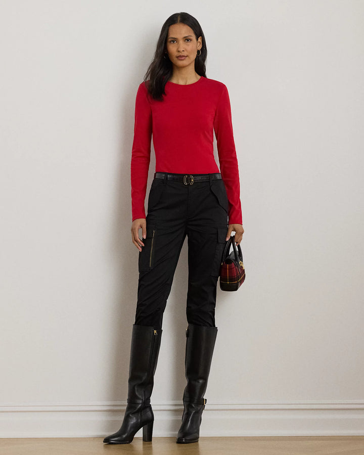 Ralph Lauren Cotton-Blend Long-Sleeve Top