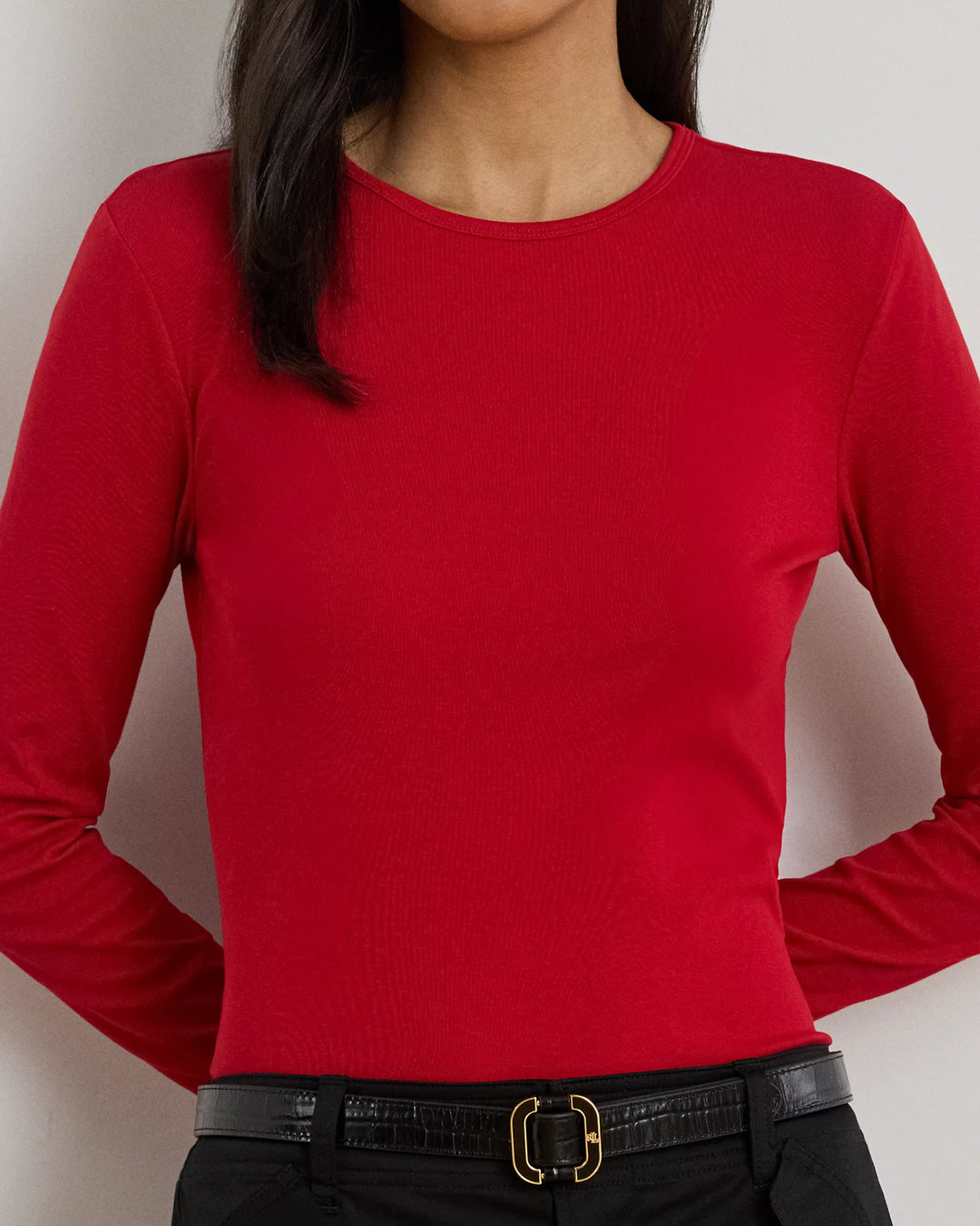 Ralph Lauren Cotton-Blend Long-Sleeve Top