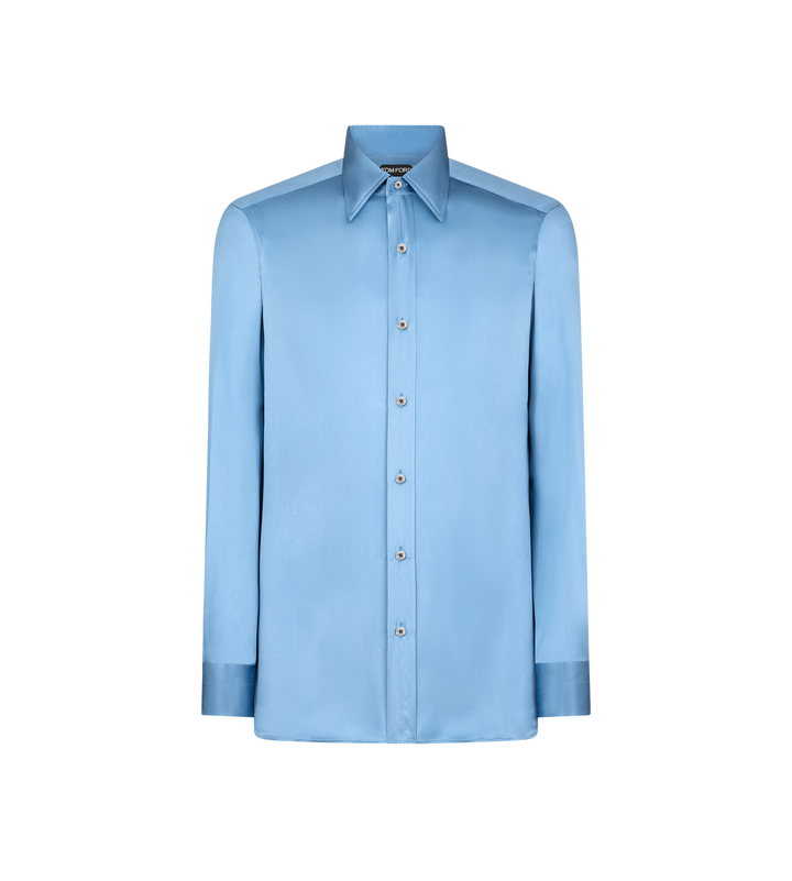 TOM FORD SILK CHARMEUSE SLIM FIT SHIRT