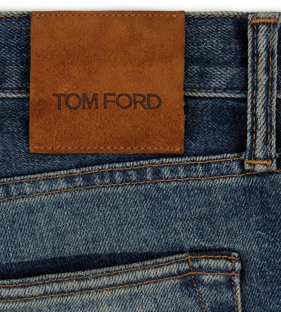 TOM FORD BLUE STRETCH SLIM FIT DENIM