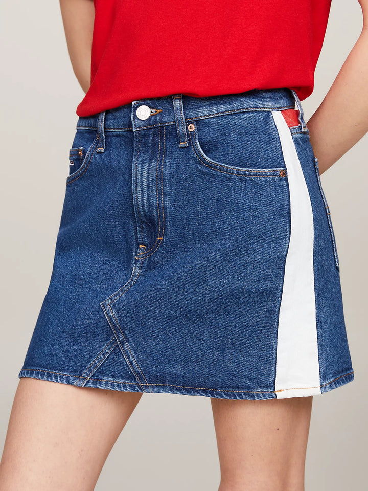Tommy Hilfiger Archive Contrast-Panel Denim Mini Skirt