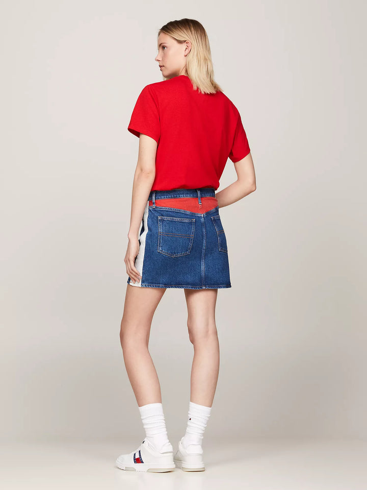 Tommy Hilfiger Archive Contrast-Panel Denim Mini Skirt