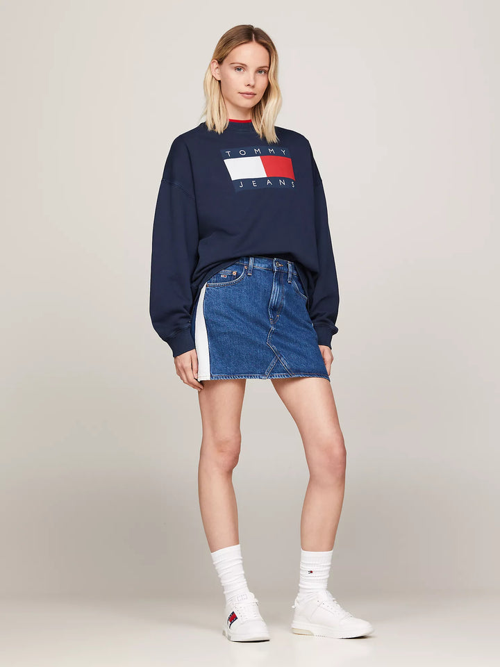 Tommy Hilfiger Archive Contrast-Panel Denim Mini Skirt
