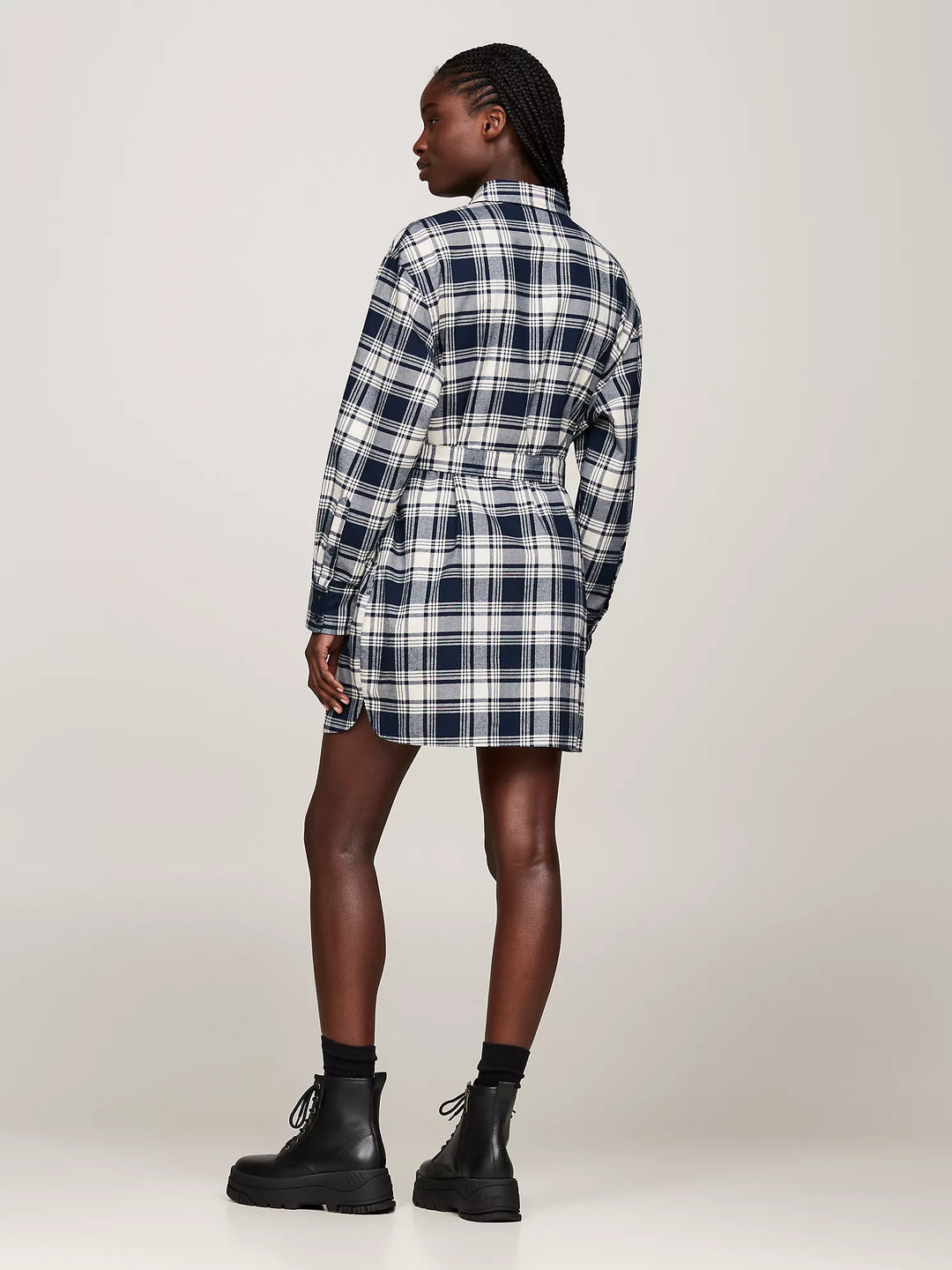 Tommy Hilfiger Belted Check Mini Shirtdress