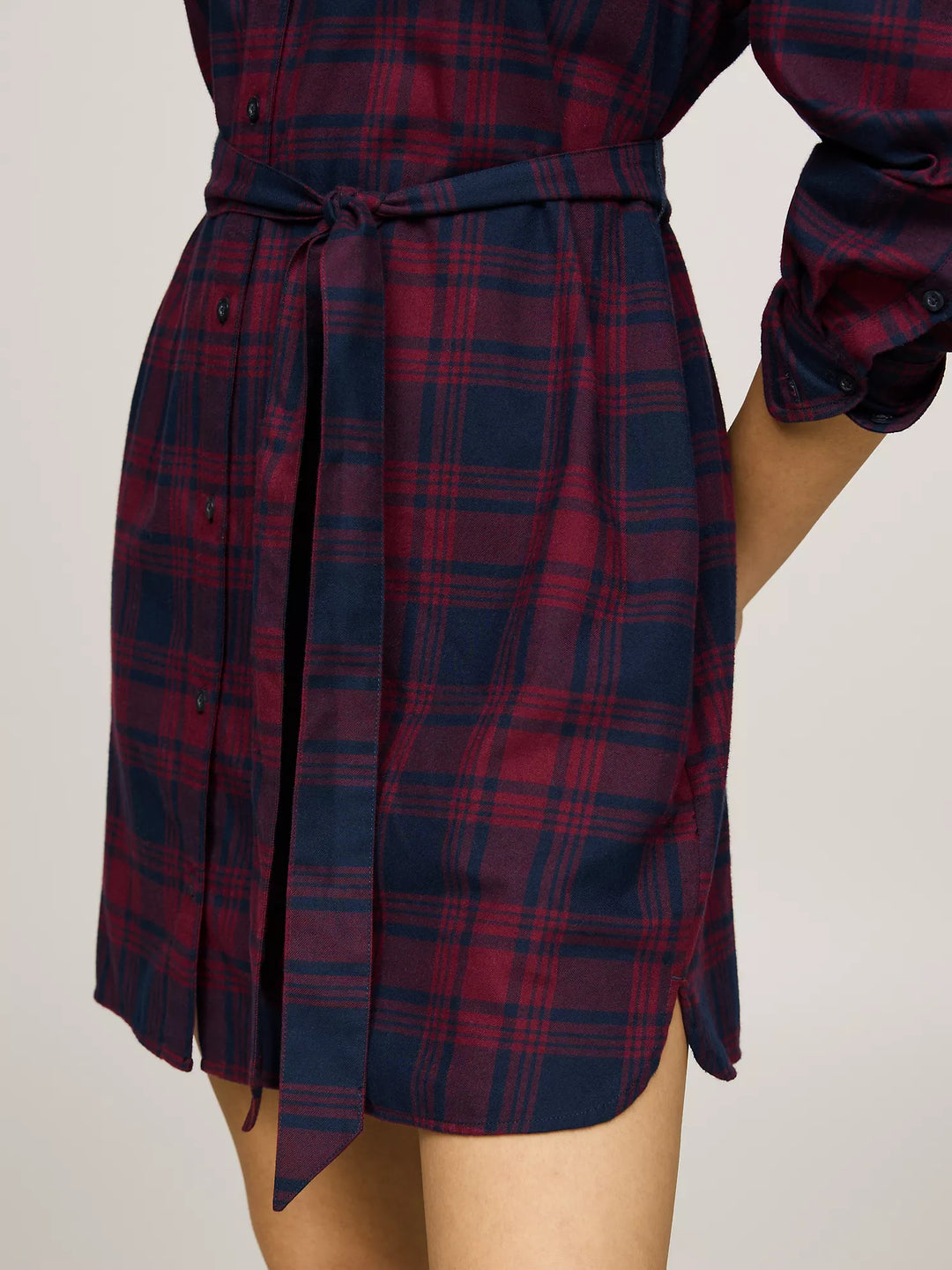 Tommy Hilfiger Belted Check Mini Shirtdress