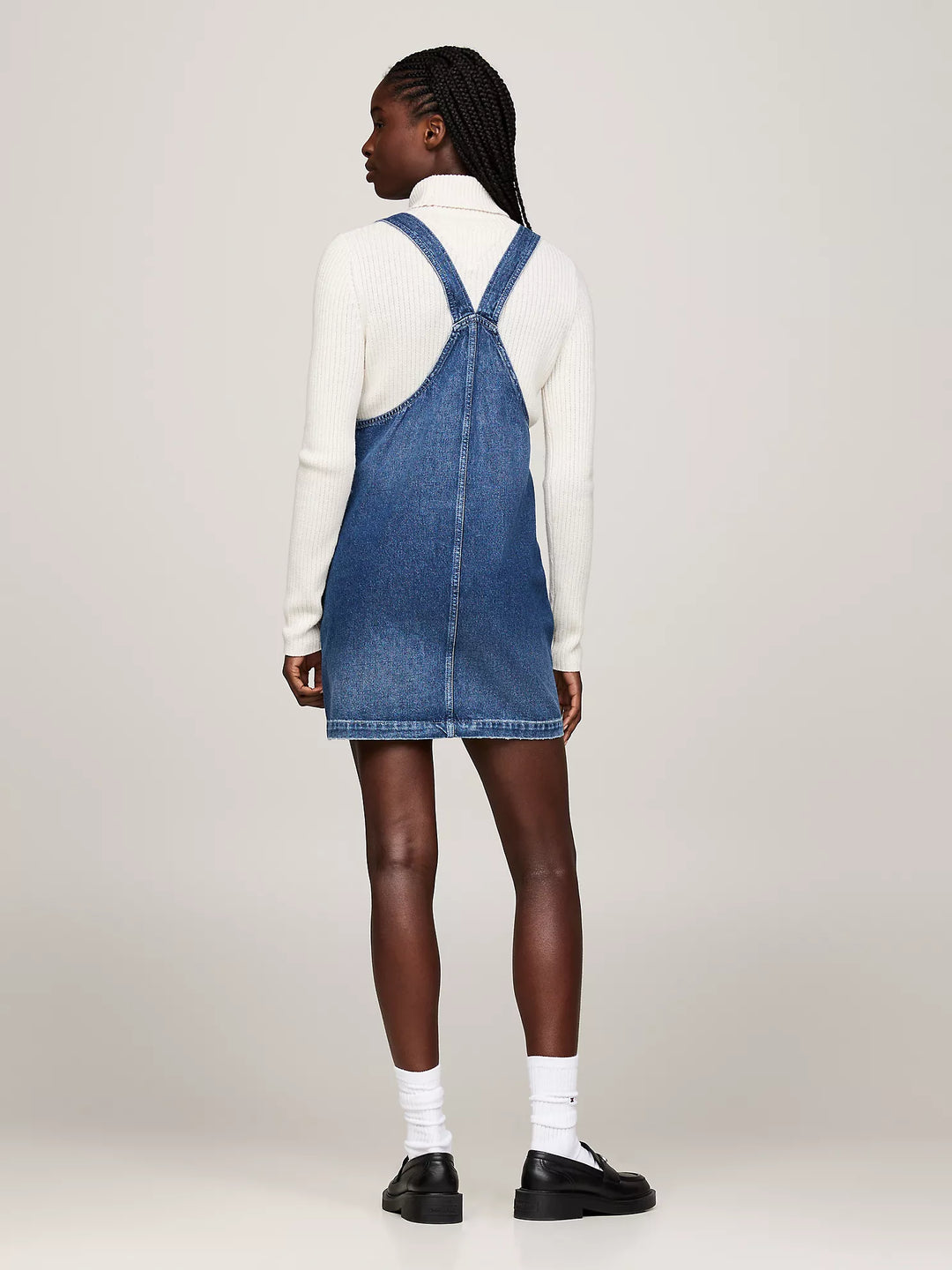 Tommy Hilfiger Flag Logo Denim Overall Dress