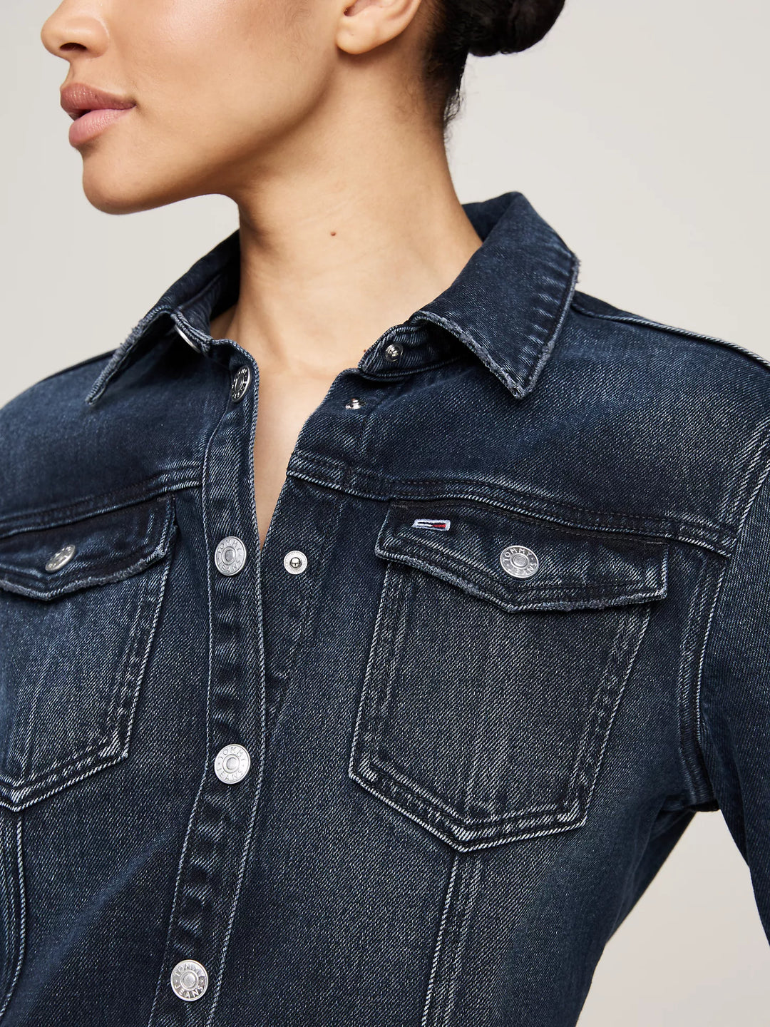 Tommy Hilfiger A-Line Denim Mini Shirtdress